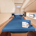 JS Sanders XL V Berth Boat Sheet 3 Pcs 600 TC Egyptian Cotton,Mediterranean Blue