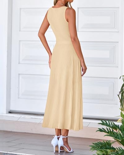 BTFBM Women Midi Bodycon Tank Dress
