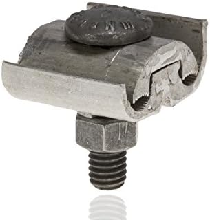 NSI PAA5 One and Two Bolt Aluminum Parallel Groove Clamp, 1/0-8 Main ACSR, 1/0 str-8 sol Main AL/CU, 1/0-8 Tap ACSR, 1/0 str-8 sol Tap AL/CU, 3/8" Length