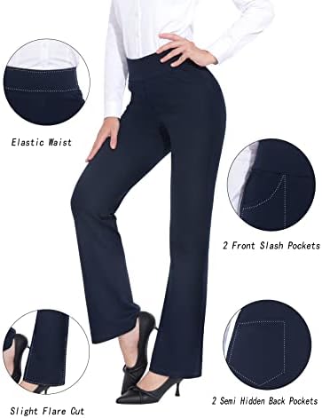 ZTN Womens Stretchy Dress Pants High Waist Work Casual