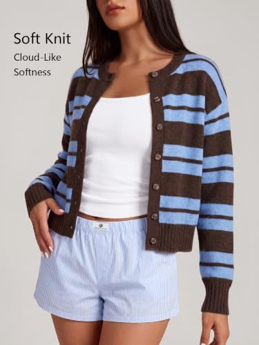 Trendy Queen Cropped Cardigan Sweaters for Women Fall Fashion Clothes 2026