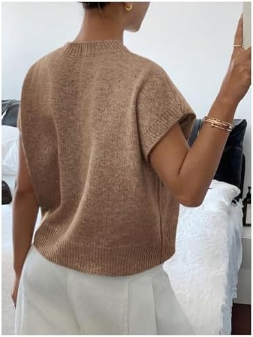 SOLY HUX Women's Short Sleeve Business Casual Sweater
