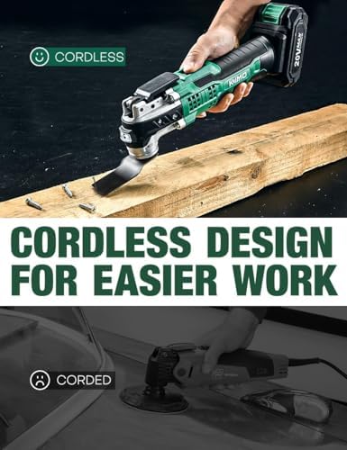 KIMO 20V Cordless Oscillating Tool, Brushless Oscillating Power Multi-Tools