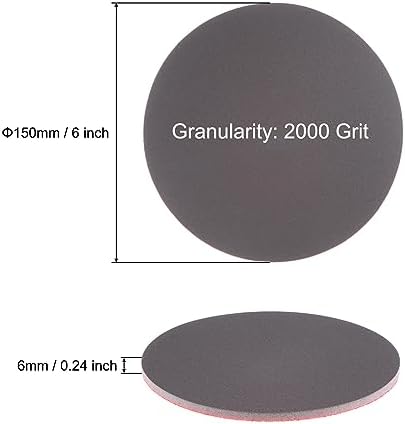 uxcell 30pcs 2000 Grit Sanding Sponge 6" Hook and Loop Sponge Sanding Disc