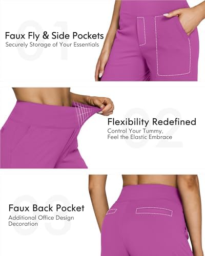 G4Free Yoga Pants for Women Wide Leg Pants with Pockets High Waisted