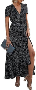 PRETTYGARDEN Women's Boho Floral Summer Maxi Dresses