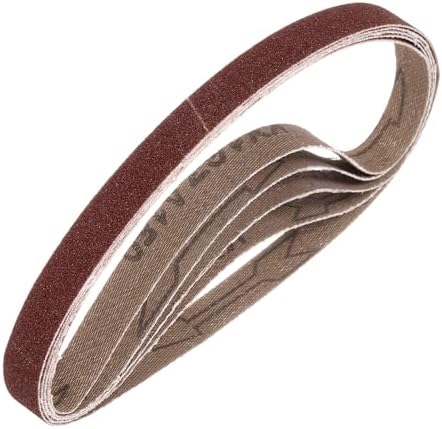 HARFINGTON 3/8 x 21 Inch Sanding Belts, 5 Pcs 150 Grits Aluminum Oxide