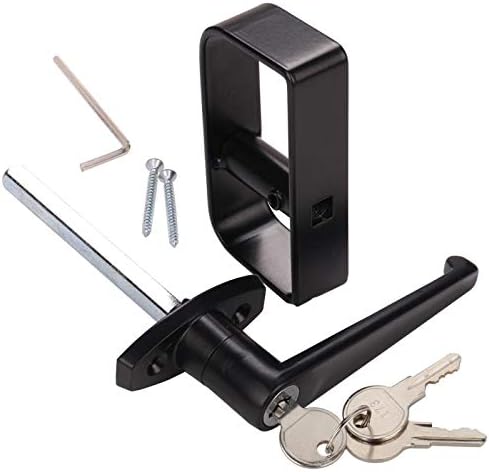 4½" Shed Door Lock L-Handle Lock kit Keyed Alike Keys and Screws, 4-1/2" Stem Barn Playhouse & Chicken Coop Door Lock with 16 Keys (4 Kits)