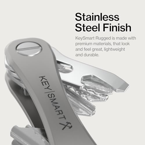 KeySmart Rugged Keychain Multitool Key Holder, Up to 14 Keys