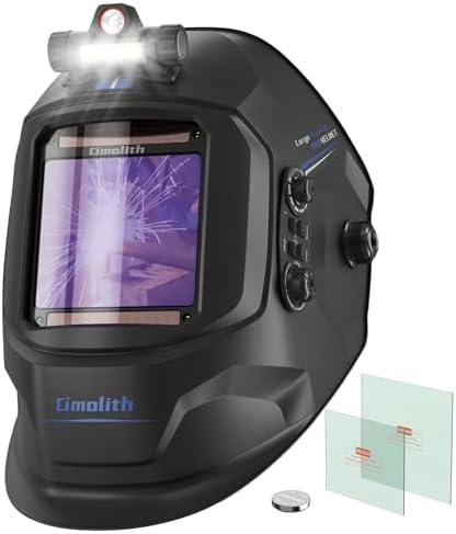 Auto-Darkening Welding Helmet, LED Light, Shade 4/5-9/9-13