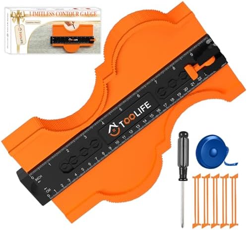 TOOLIFE 10 Inch Contour Gauge Profile Tool with Unlimited Connection