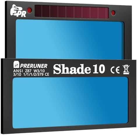 Core Series HD Shade 10 Auto Darkening Welding Lens 2"x4 1/4", Slim 0.2" True Color Welding Lens with Natural View for Pancake & Sugar Scoop Welding Hoods