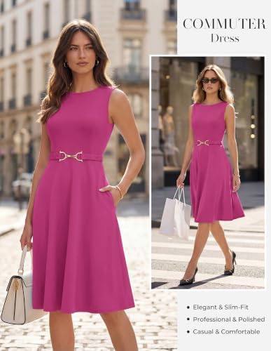 GRACE KARIN Work Business Midi Flowy Sleeveless Dresses for Women