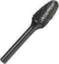 Drill America SF-15 Carbide Burr/Rotary File Tree Radius End Double Cut for Die Grinder 3/4" Dia. x 1-1/2" Cut Length with 1/4" Shank and 3-1/4" Overall Length, DUL Series
