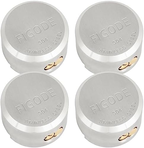 FIGODE® Stainless Steel Puck Lock, Military-Grade Hidden Shackle Padlock, Weatherproof Trailer Door Lock, 4 Padlocks Keyed Alike