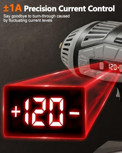 20-120A Welder, ±1A Precision Portable Welding Machine, 110V Portable Welder Handheld, IGBT Inverter Portable Welder, Stick Welder, 30pcs Rods & Carrying Case, Mechanic Gift for Men, Grey
