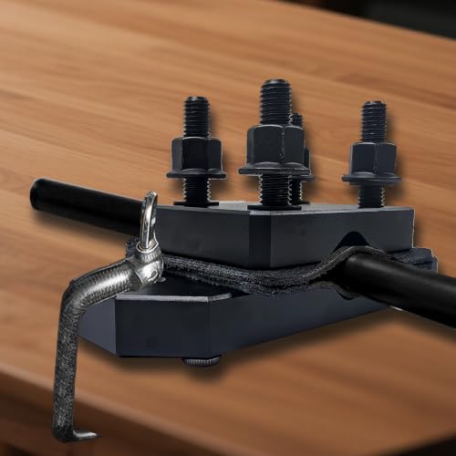 Professional Grade Heavy Duty Barrel Vise Tool, Aluminum Barrel Clamp with Leather Inserts, Universal Barrel Vise Clamp Surface Protection Design, Fits 0.67”–1.375” Outside Diameter Barrels（black）