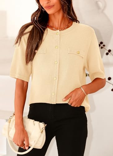 PRETTYGARDEN Women's Summer Casual Button Down Shirts