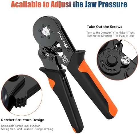 Crimping Terminal,Multiple Crimping Pliers HSC86-4/6 Combination,Electrical Equipment Connector,Wire Connection Terminal(HSC8 6-4A TE1200box)