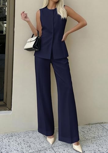 PRETTYGARDEN Women's 2 Piece Sets Business Casual Outfits