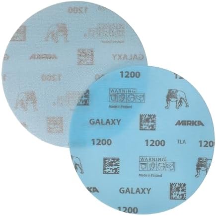 Mirka Galaxy Sandpaper 6 inch Grit 1200 Hook & Loop 50 Discs