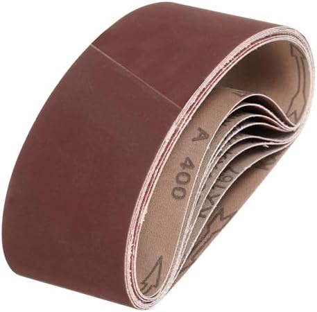 HARFINGTON 3 x 21 Inch Sanding Belts, 8 Pcs 400 Grits Aluminum Oxide