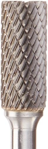 Drill America SB-4 Carbide Burr/Rotary File Cylindrical End-Cut Double Cut for Die Grinder 7/16" Dia. x 1" Cut Length with 1/4" Shank and 2-3/4" Overall Length, DUL Series