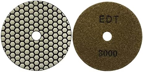 4" Dry Stone & Concrete Polishing Pad, 1.5mm Segment Height, 3000 Grit