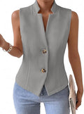 Mina Self Women's Sleeveless Sweater Vest,Knit Stretchy Dressy Casual Top