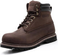 Work Boots for Men Soft Toe Waterproof Leather Workboots