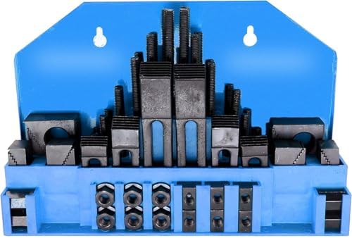 HFS(R) 58 Pieces 5/8" T-Slot Hold Down Clamp Clamping Set Kit for Use with Bridgeport mills (5/8" Slot 1/2"-13 Stud)