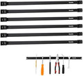 24" Magnetic Tool Holder Strip, 6 Pieces Black Metal Tool Organizer Rack with Stainless Steel Surface, Magnet Bar for Garage Workshop, Easy To Install with Mounting Screws