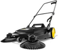 Kärcher Walk Behind Outdoor Push Sweeper S 4 Twin Go!Further for Workshops, Sidewalks, Driveways or Garages with Debris Grabber 5.25 Gallon Capacity, 26.8" Sweeping Width