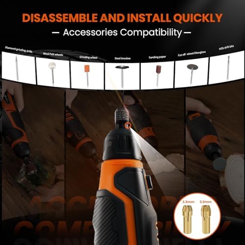 HARDELL 12V Cordless Rotary Tool with 69 Pcs Accessories Kit
