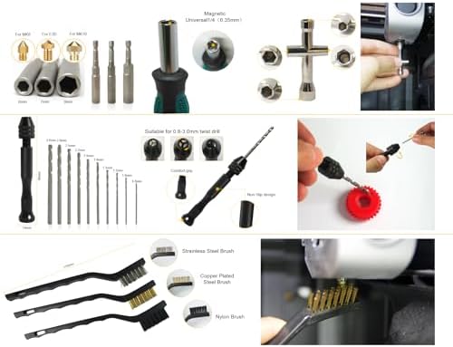 3D Printer Tool Kit Essential with Cutter,Caliper, Scraper, Drill & Deburring Tool for Removing, Smoothing, Finishing and Drilling (132 3D Printing Tool Kits)