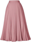 GRACE KARIN Pleated Midi Skirt for Women Chiffon A-Line Outfits