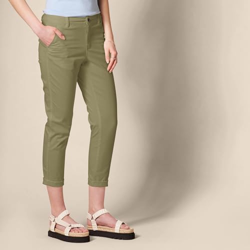Amazon Essentials Women's Mid-Rise Slim-Fit Stretch Cropped Capri Pants (Available in Plus Size)