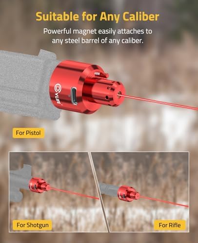 CVLIFE Rechargeable Green/Red Laser Bore Sight Magnetic Bore Sight Laser