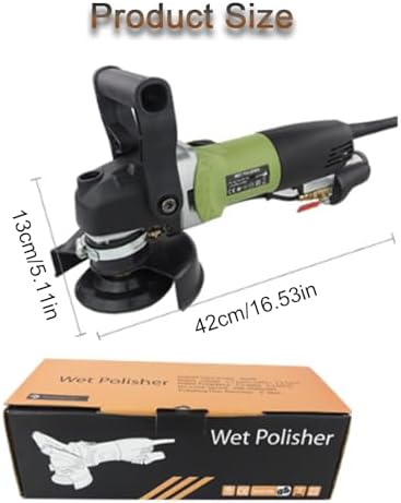 800W Hand-Held Water Injection Stone Polishing Machine, Electric Wet Polisher Grinder, 6 Gears, Professional Marble Granite Tool, for Polishing Marble, Granite Type2