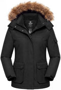 Wantdo Women's Waterproof Ski Jacket Windproof Winter Snow Coat Mountain Snowboarding Jackets Outdoor Fleece Parka