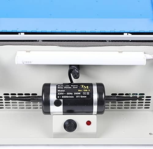 Polishing Buffing Machine, 200W Powerful Jewelry Tabletop Dust Collector Buffing Machine With Adjustable Speed 0-10000rpm, Light Jewelry Polisher With Footpads & Safety Locks For Polishing Jewelry