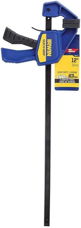 IRWIN QUICK-GRIP Bar Clamp, One-Handed, Mini, 12-Inch (1964744), Blue