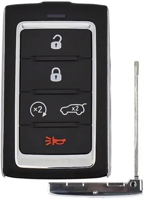 5 Button Remote Keyless Entry Key Replacement for Jeep Grand Wagoneer/Wagoneer/Grand Cherokee/L 2021-2024 FCC ID: M3NWXF0B1 IC: 7812A-WXF0B1 PN: 68469565AA
