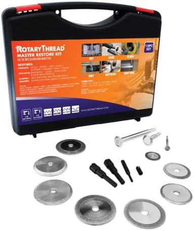 Repair Kits - Faster & Easier to Chase, Restore & Clean Internal or External Threads, All in One Universal Thread Files Set, Inch, Metric, Grooves, Glands, Acme, Buttress Thread