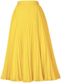 GRACE KARIN Pleated Midi Skirt for Women Chiffon A-Line Outfits