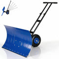 Outvita Snow Shovel with Wheels, 36" Wide 18" Long, Black & Blue