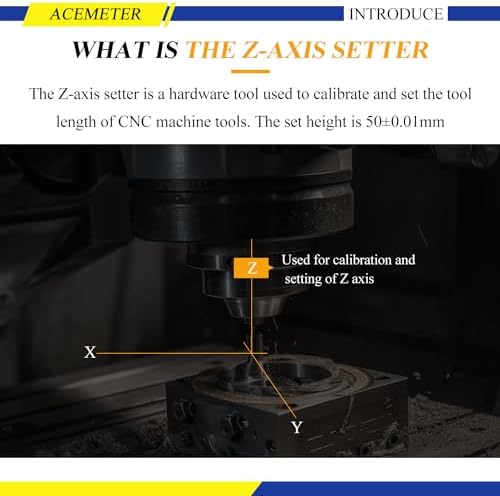 Electronic Z Axis Zero Setter,Digital Height Pre-Setter,Z Axis Pre Setting Device Positioning Tool,CNC Machining Center Blade Adjuster,for CNC Lathe,Milling Machine,Drilling Machine