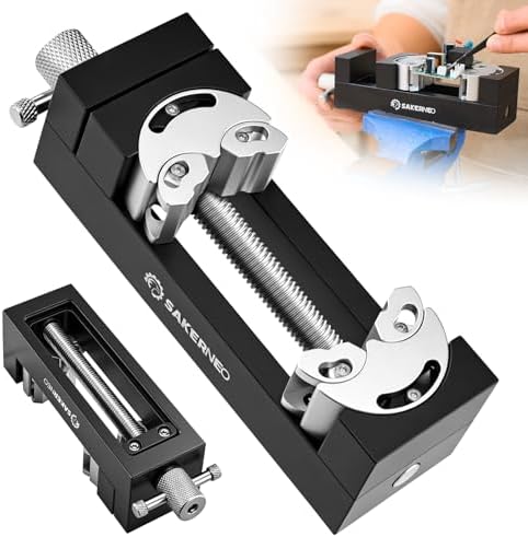 SakerNeo Fractal Vise, Self-Adjusting Drill Press Bench Vice (Black)