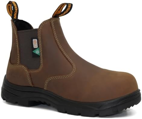 MooseLog Women's ASTM CSA Lightweight Comp Toe Leather Work Safety Boots