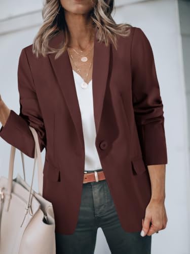Cicy Bell Womens Casual Blazers Long Sleeve Work Office Suit Jackets Blazer